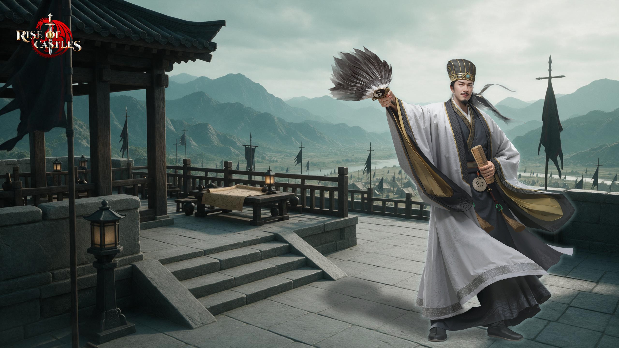 Zhuge Liang sits in the Siege slot, but three of his skills are written for Archer squads. 🏹